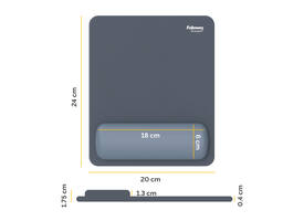 Muismat met polssteun Fellowes Breyta blauw