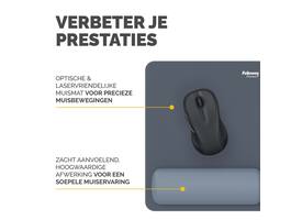 Muismat met polssteun Fellowes Breyta blauw