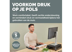 Muismat met polssteun Fellowes Breyta XL zwart
