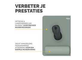 Muismat met polssteun Fellowes Breyta XL saliegroen