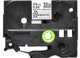 Labeltape Brother P-touch TZe-SE5 veiligheidstape 24mm zwart op wit