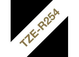 Labeltape Brother P-touch TZe-R254 24mm goud op wit