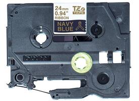 Labeltape Brother P-touch TZe-RN54 24mm goud op marineblauw