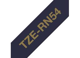 Labeltape Brother P-touch TZe-RN54 24mm goud op marineblauw