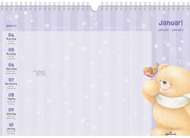 Familiekalender 2027 Forever Friends A4 internationaal