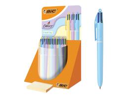 4-Kleuren balpen Bic pastel assorti display à 30 stuks