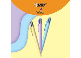 4-Kleuren balpen Bic pastel assorti display à 30 stuks