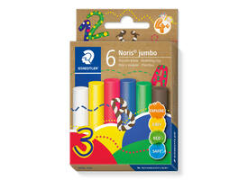 Boetseerklei Staedtler Noris jumbo set à 6 kleuren