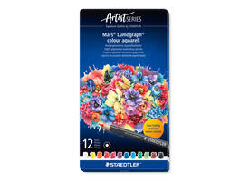 Aquarelpotlood Staedtler Mars Lumograph set à 12 kleuren