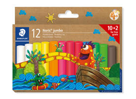 Boetseerklei Staedtler Noris jumbo set à 12 kleuren