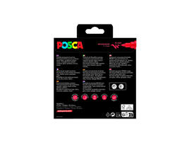 Paintmarker Uni POSCA PC-5BR brushpunt medium set à 8 kleuren