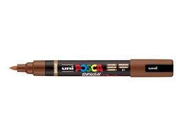 Paintmarker Uni POSCA PC-5BR brushpunt medium bruin