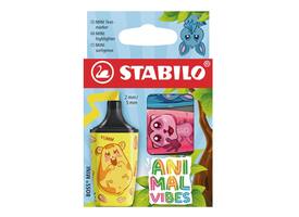 Markeerstift STABILO BOSS Animal Vibes mini assorti blister à 3 stuks