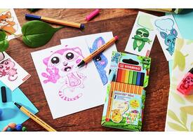 Fineliner STABILO point 88 Animal Vibes mini fijn assorti 8 stuks