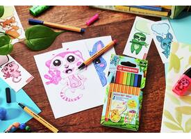 Fineliner STABILO point 88 Animal Vibes mini fijn assorti 8 stuks