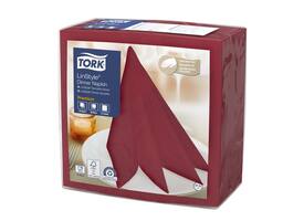 Dinerservet Tork Linstyle Premium 1/4 vouw 1-laags 390x390mm 50 vel bordeaux 478885