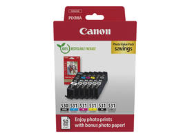 Inktcartridge Canon PGI-530 CLI-531 2 x zwart + 4 kleuren