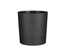 Plantenpot Mica Coco met schotel rond hoogte 29,5 Ø28 cm antraciet