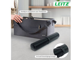 Bureau-onderlegger Leitz 80x40cm oprolbaar zwart