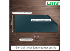 Bureau-onderlegger Leitz 100x40cm oprolbaar donkergrijs