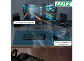 Bureau-onderlegger Leitz 100x40cm oprolbaar donkergrijs