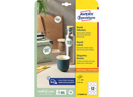 Etiket Avery L7104REV-25 60mm wit 300 stuks