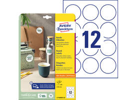 Etiket Avery L7104REV-25 60mm wit 300 stuks