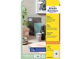 Etiket Avery L6024REV-25 63.5x42.3mm wit 450 stuks
