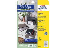 Etiket Avery 3666-10 38x21.2mm wit 650 stuks