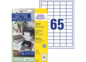 Etiket Avery 3666-10 38x21.2mm wit 650 stuks