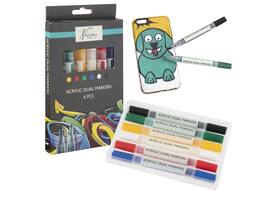 Acrylmarker Nassau duopunt set à 6 kleuren