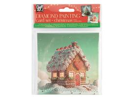 Diamondpaintingkaarten Craft ID Kerst 13x13cm 2 stuks assorti