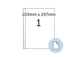 Etiket HERMA 8401 A4 EXPR 500 203x297mm wit 500 stuks