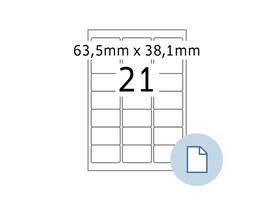 Etiket HERMA 8417 A4 EXPR 500 63.5x38.1mm wit 10500 stuks