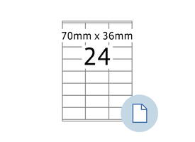 Etiket HERMA 8418 A4 EXPR 500 70x36mm wit 12000 stuks