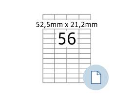 Etiket HERMA 8456 A4 EXPR 500 52.5x21.2mm wit 28000 stuks