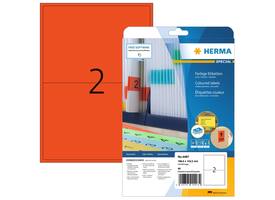 Etiket HERMA 4497 199.6x143.5mm verwijderbaar rood 40 stuks