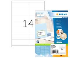 Etiket HERMA 4654 105x39mm premium wit 1400 stuks