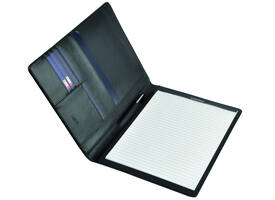 Schrijfmap DESQ A4 leder zwart