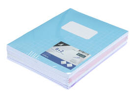 Schrift Kangaro A5 ruit 10mm 80 pagina's 60 gram assorti pastel 10st
