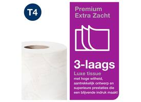 Toiletpapier Tork T4 Premium 3-laags 56x155 vel wit 110319