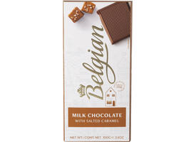 Chocolade The Belgian melk karamel zout reep 100 gram