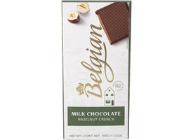 Chocolade The Belgian melk hazelnoot reep 100 gram
