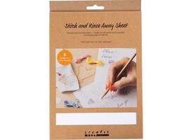 Borduurpapier Creativ Company A5 blister à 8 vellen wit
