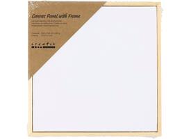 Canvaspaneel Creativ Company met lijst 158x158mm wit