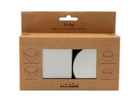 Blikjes Creativ Company cirkel en vierkant set à 4 stuks zilver