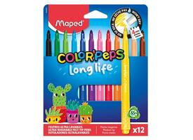 Viltstift Maped Color'Peps Long Life 2.0 set à 12 stuks assorti