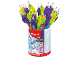 Potlood Maped Kidy Learn met gum en vingerhulp assorti pot à 22 stuks