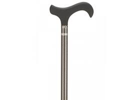 Wandelstok Able2 carbon soft derby handvat zwart