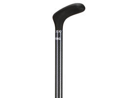 Wandelstok Able2 opvouwbaar carbon soft handvat zwart